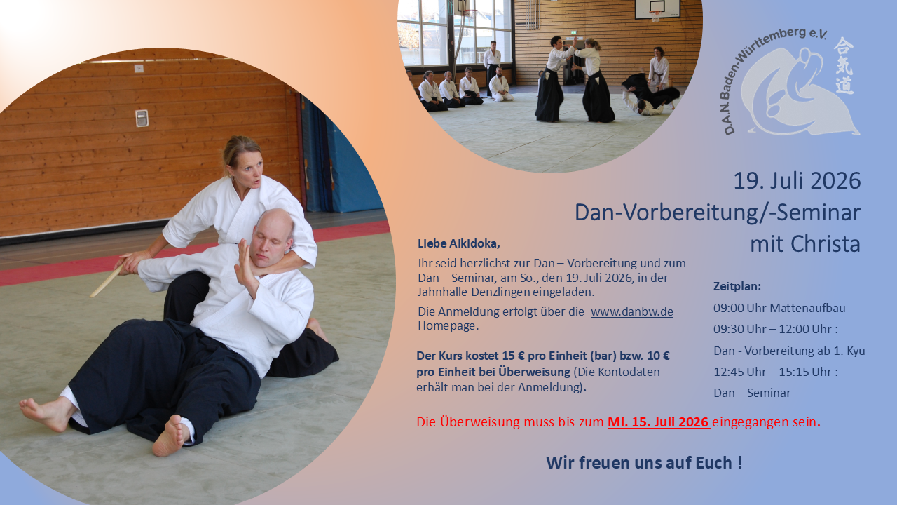 Image for DAN-Vorbereitung/DAN-Seminar mit Christa